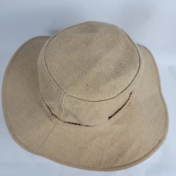 ASN Womens Harper Wide Brim Floppy Hat‎ Tan Felt Braid Boho Bohemian main image 7